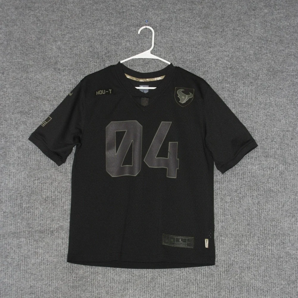 Houston Texans Deshaun Watson Nike Jersey Boys L Black NFL 04 Football Fan Gear